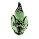 Lime Green Fox Face Distressed Iron Cabinet Knobs